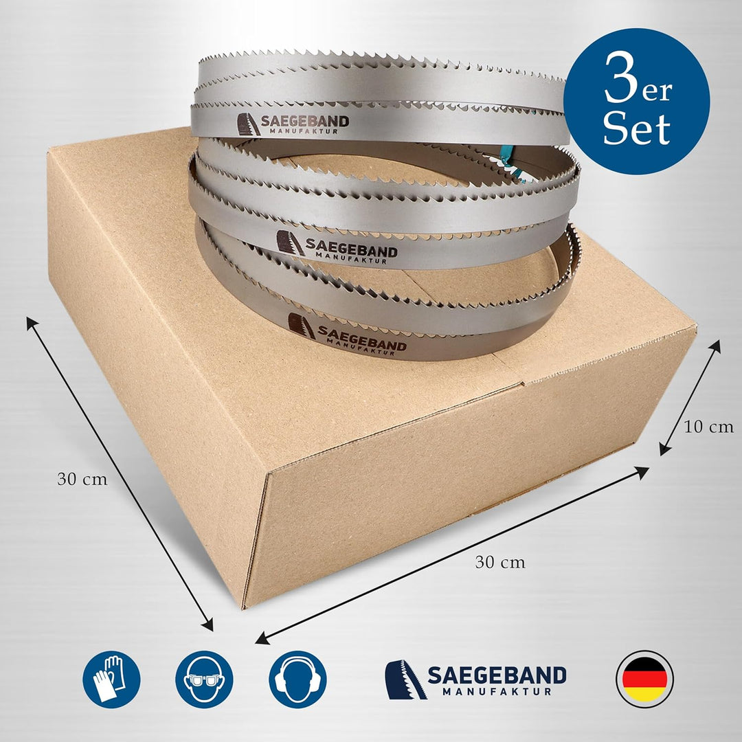 3 x M42 HSS Bimetall Sägeband 2530 x 20 x 0,9 mm mit 5/8 ZpZ, Bandsägeblatt 2530 x 20 x 0,9 mm 5/8 Z