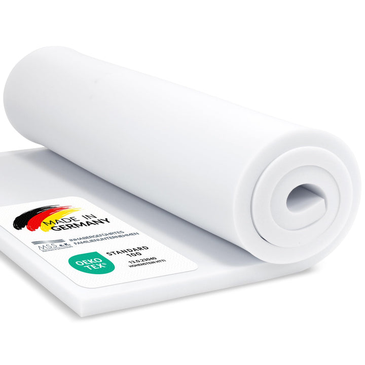MSS e.K. Schaumstoffplatte Polster Auflage Topper - 200 x 80 x 15 cm - RG27/45 15 cm 80 x 200 cm, 15