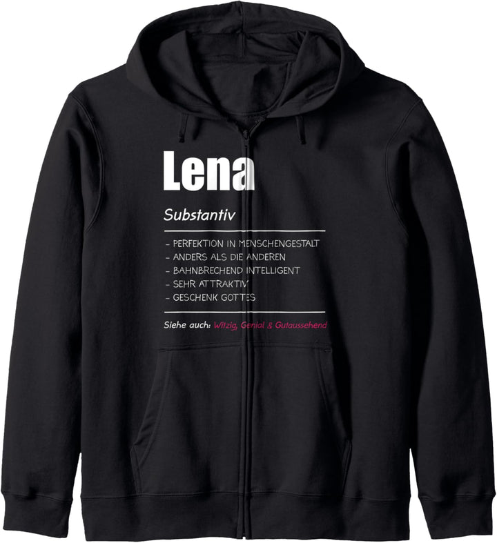 Lena Name Vorname Geschenk Kapuzenjacke
