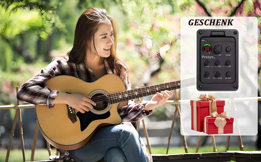Nicoone 3-Band-Gitarrenvorverstärker Equalizer für Akustikgitarren-Equalizer Eine Bord des Preamp-Pi