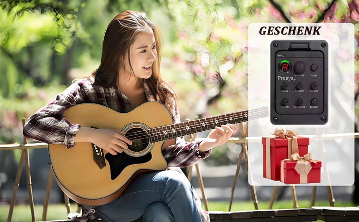 Nicoone 3-Band-Gitarrenvorverstärker Equalizer für Akustikgitarren-Equalizer Eine Bord des Preamp-Pi
