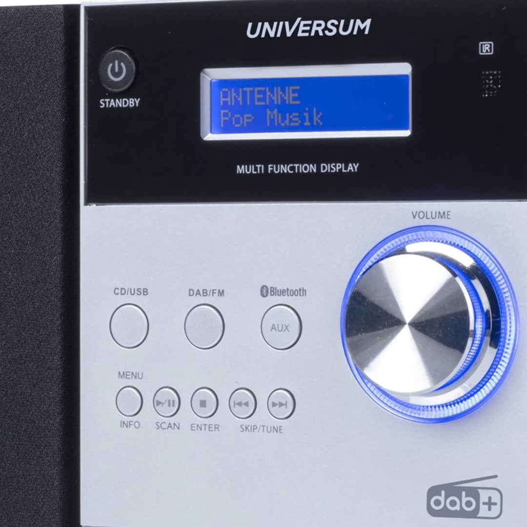 Universum Stereoanlage MS 300-21, CD, DAB+ Radio, Bluetooth, USB, Silber
