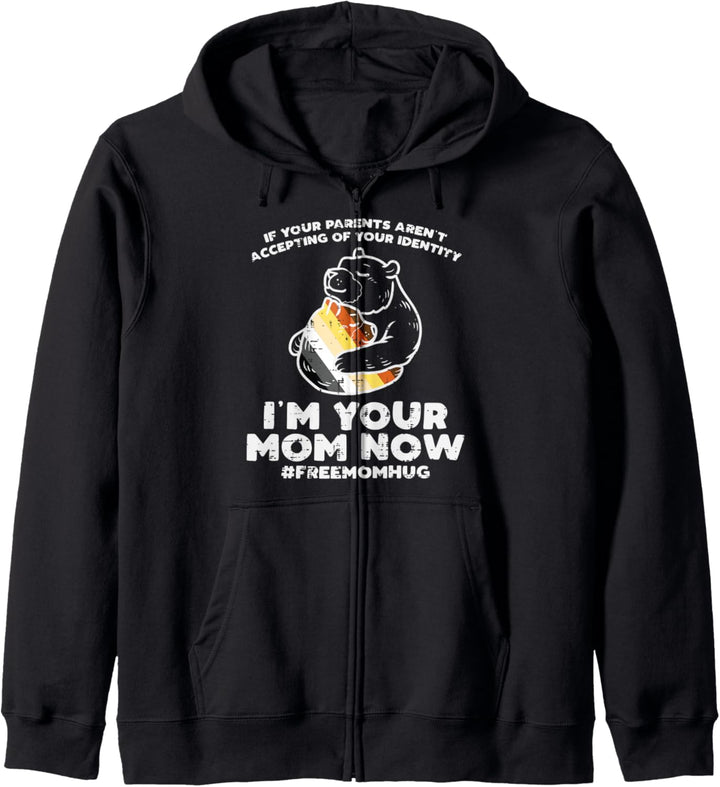 Parents Accepting Im Your Mom Now Bear Hug LGBTQ Gay Pride Kapuzenjacke