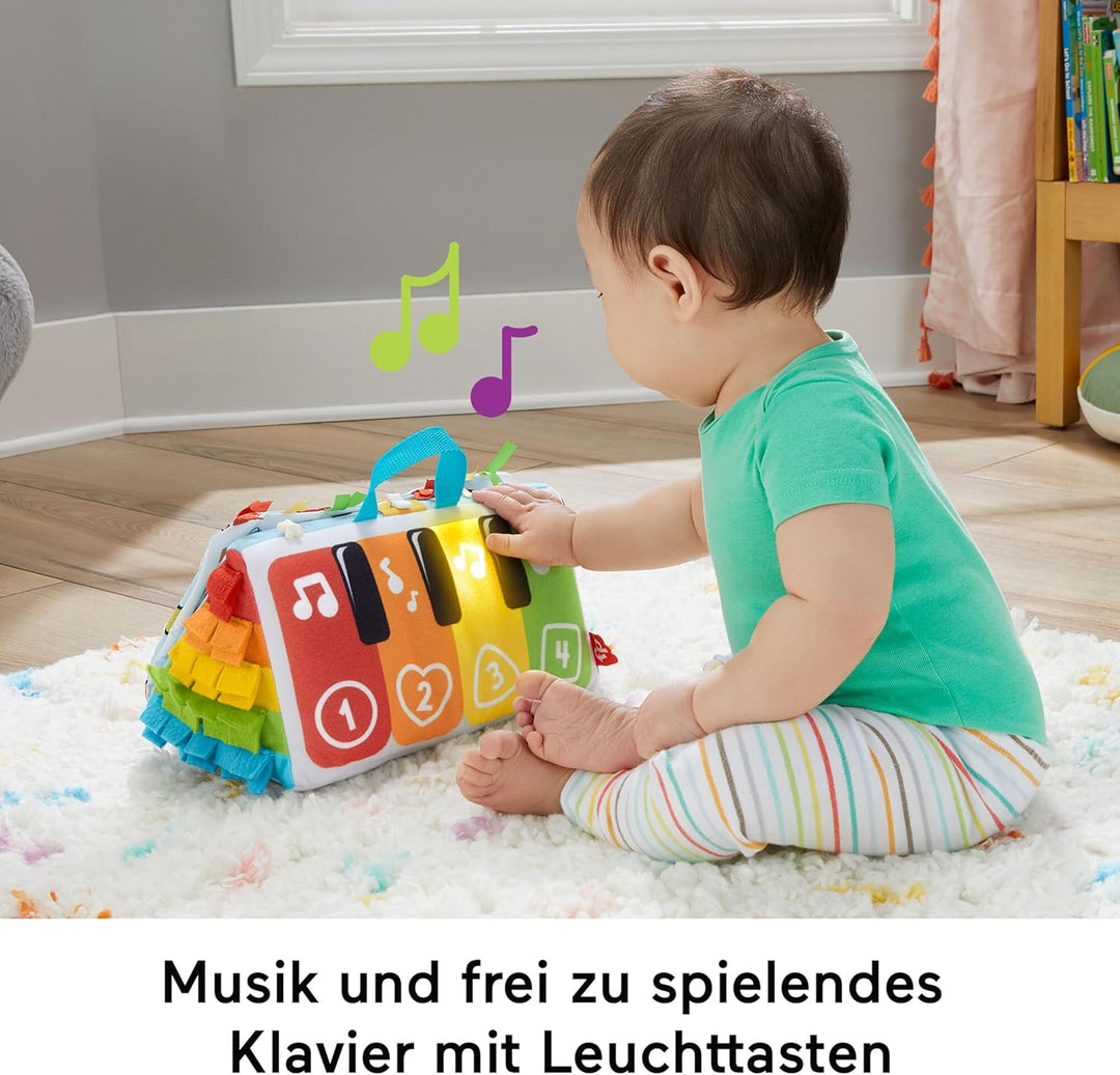 FISHER-PRICE Kick &amp; Play Soft Piano - Weiches und tragbares Pianospielzeug, mitwachsendes Design, bu