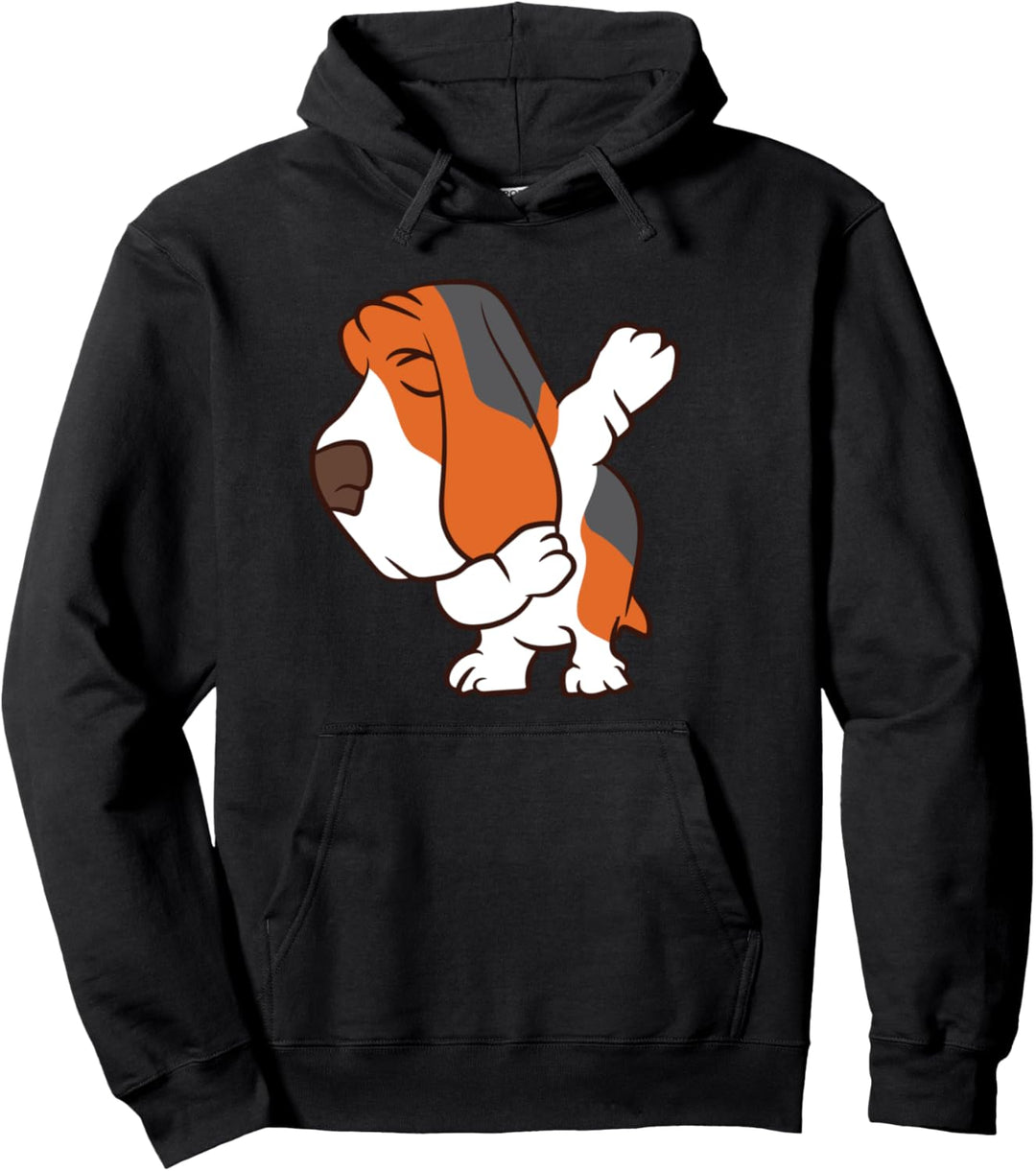 Netter Dabbender Basset Hound Pullover Hoodie