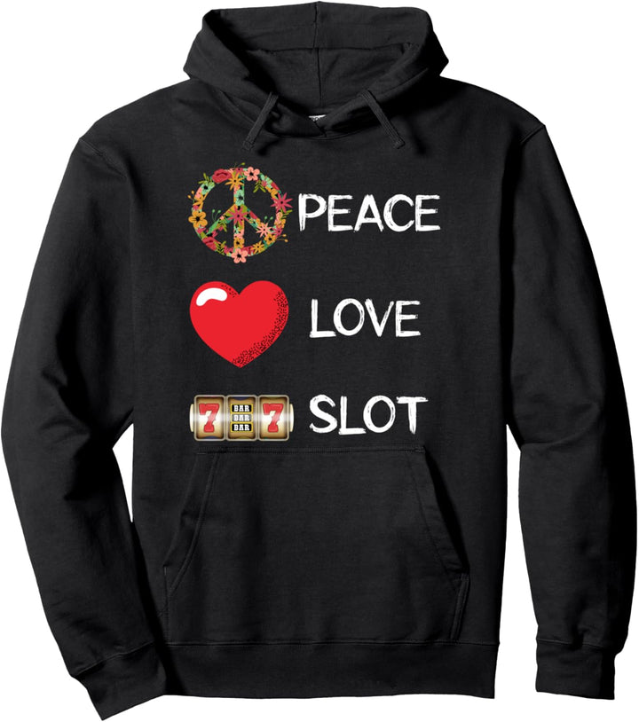 Spielautomat Love Peace Casino Spielhalle Spielothek Pullover Hoodie