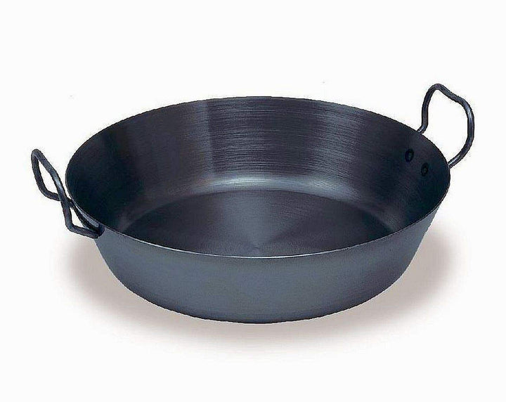 Helmensdorfer Bratpfanne | Schnitzelpfanne 32 cm gebläute Eisenpfanne