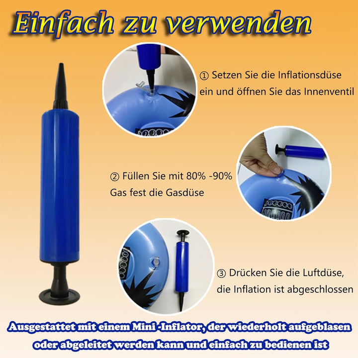 smilixin 22 Stück Aufblasbare Instrumente Spielzeug Set,Buntes Aufblasbare Gitarre Aufblasbares Saxo
