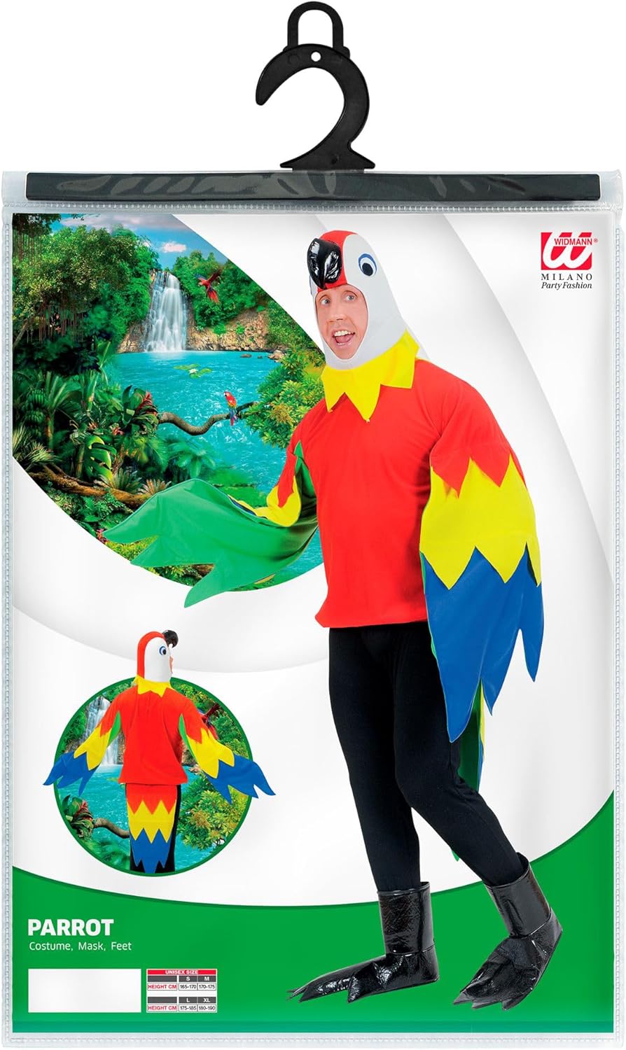 "PARROT" (costume, mask, feet) - (M), M