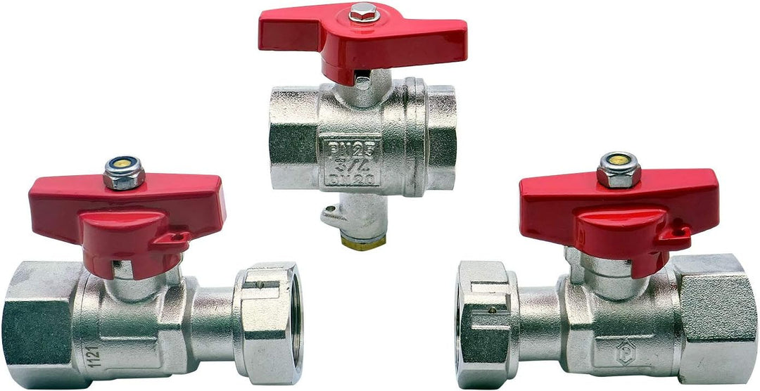 Zähler Plattform Einbausatz Wärmemengenzähler 3/4" Direktmessung Kugelhähne, Passstück