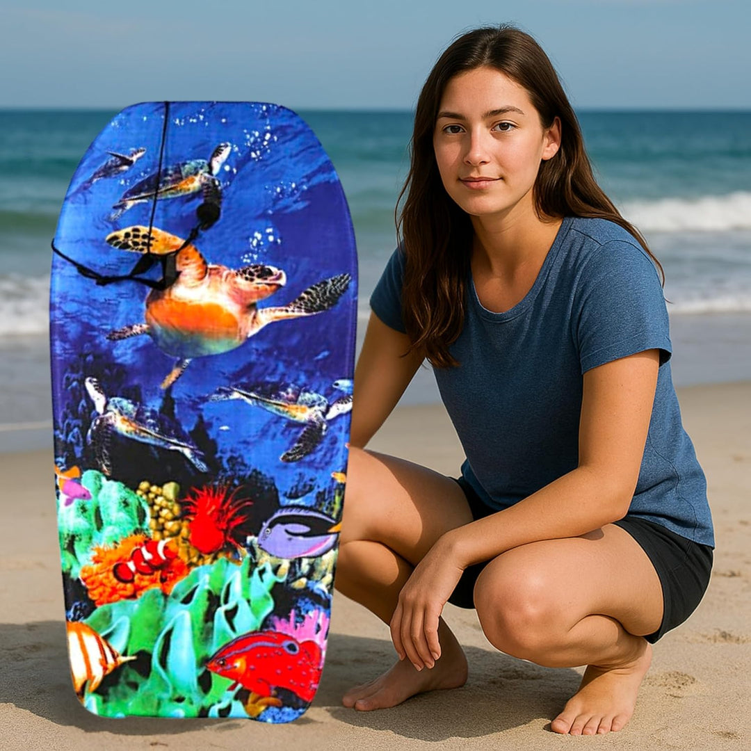 BEST SPORTING Bodyboard Kinder – Leichtes Surfbrett für Strand, Meer &amp; Schwimmbad | 92 x 46 x 5 cm |