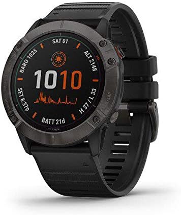 Garmin Fenix 6X Solar Titanium DLC schwarz/grau, 010-02157-21
