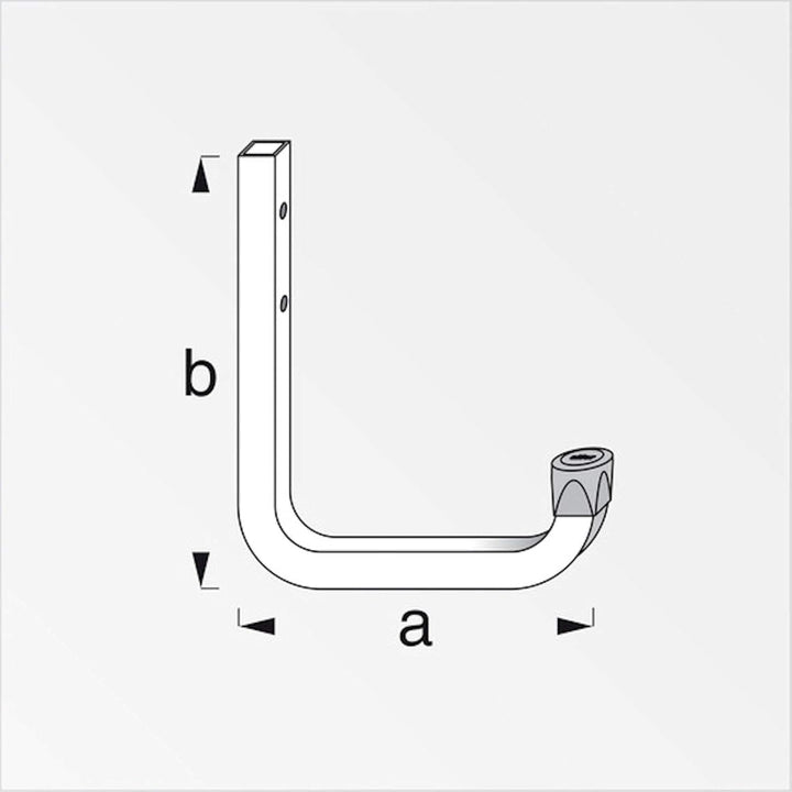 OrgaTech 10 x Wandhaken 300 x 250 mm Gerätehalter Montagehaken Allzweckhaken 10 Stück - 300 x 250 mm