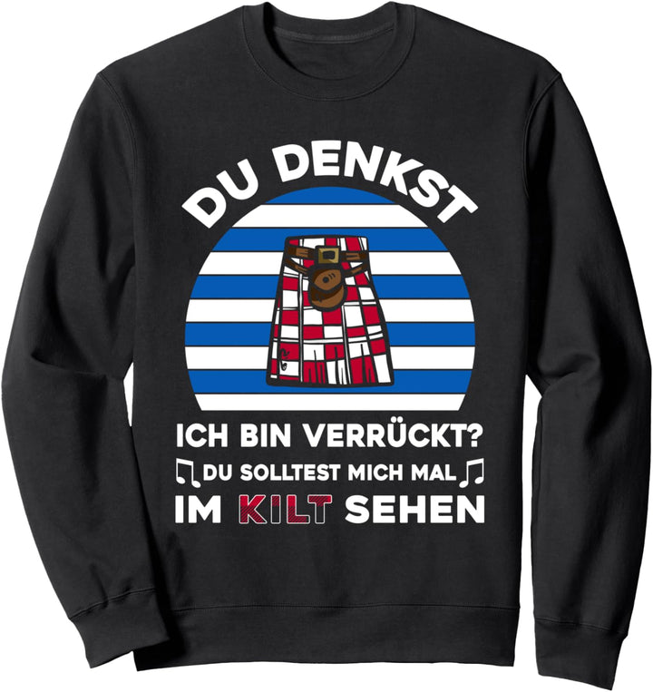Männer im Kilt, Schottland Schottenrock Sweatshirt