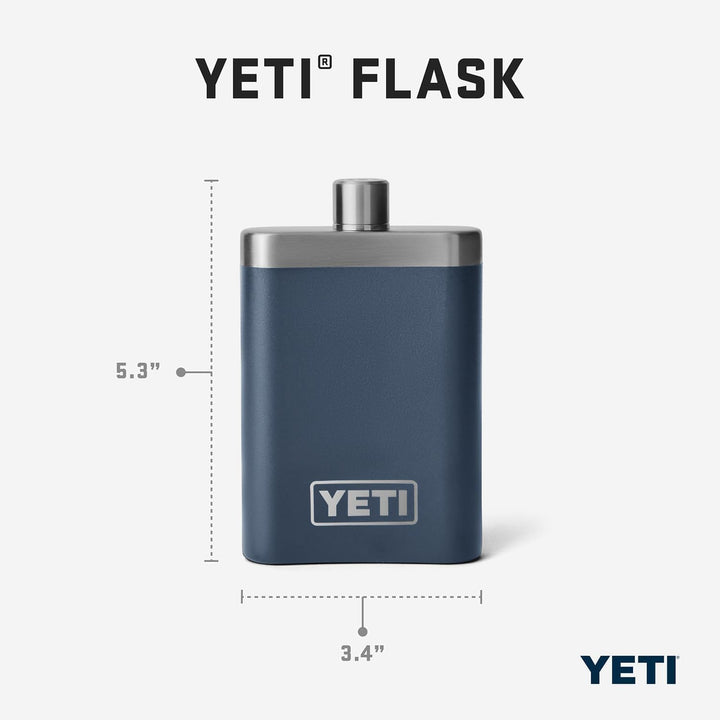 YETI Rambler Flachmann, Stainless Steel, 7 oz (207 ml), Stainless Steel