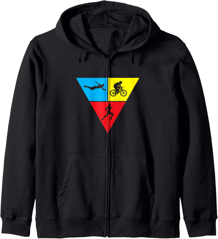 Triathlon Artikel Endurance Sports Swim Bike Run Graphic Kapuzenjacke
