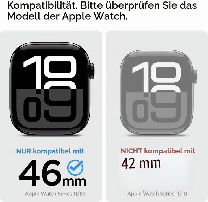 Spigen Rugged Armor Pro Hülle mit Armband Kompatibel mit Apple Watch 11/10 46mm (2025/2024) Vintage
