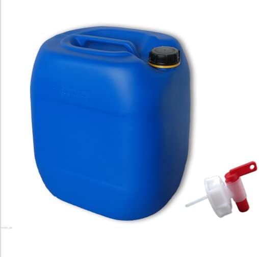 kanister-vertrieb® 3 Stück 30 L Kanister Wasserkanister Kunststoffkanister blau DIN61 + Hahn/BPA-fre