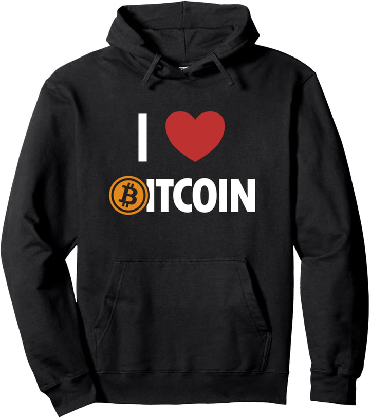 I love Bitcoin Crypto Blockchain Kryptowährung Bitcoin Pullover Hoodie