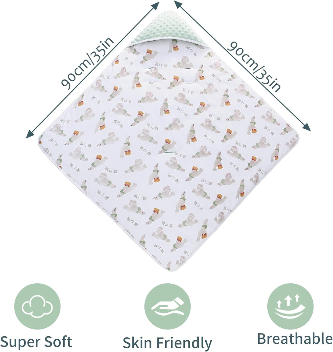 Miracle Baby Einschlagdecke Babyschale Winter Baumwolle Reversible Decke Universal Kuscheldecke 90x9