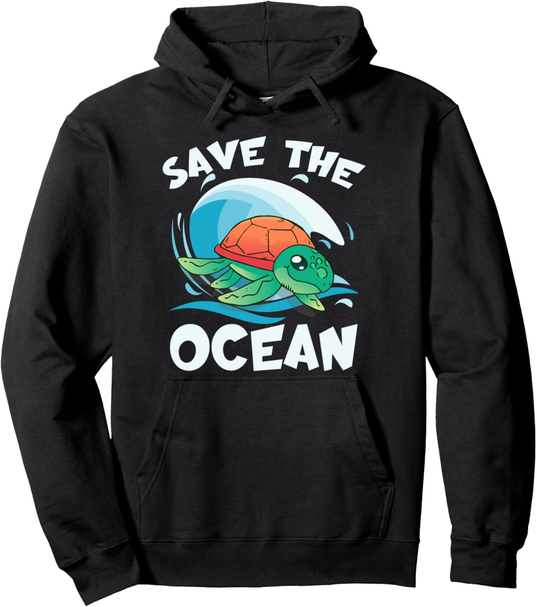 Keep our Sea Plastic free Schildkröte Save the Ocean Meer Pullover Hoodie
