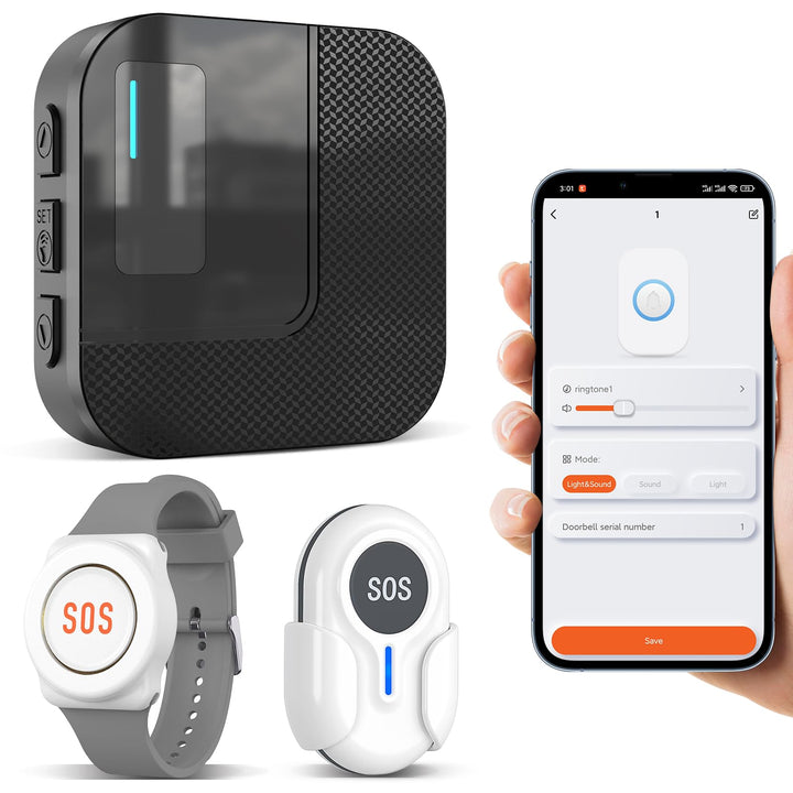 DAYTECH Notrufknopf für Senioren auf Handy, WiFi Tuya Smart Senioren Notfallknopf Alert System, Haus
