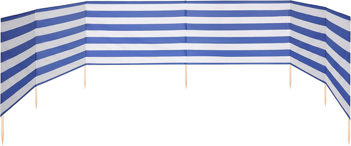Ladeheid Windschutz Strand Sichtschutz mit Holzstab praktisches Strand Zubehör LAEX001