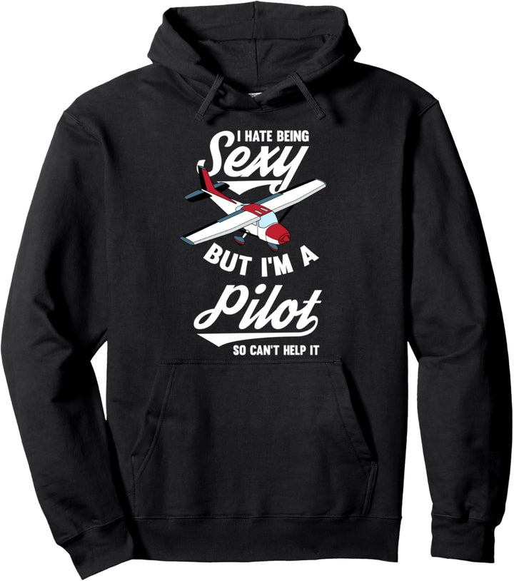 Pilot Flugzeug Sprüche Geschenk-Idee für Viel-Flieger I Pullover Hoodie