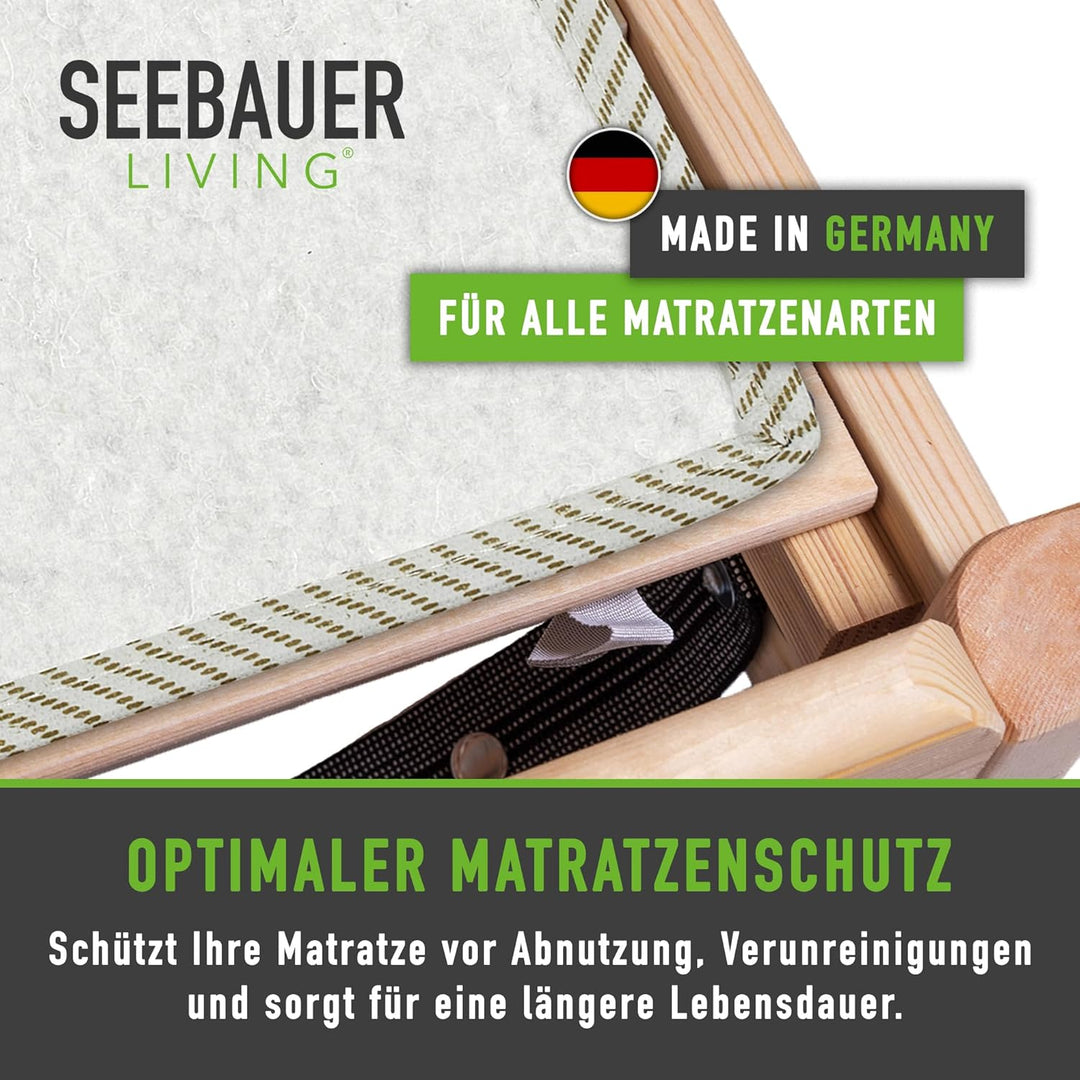 SEEBAUER Living Matratzenschoner Filzschoner für Lattenrost (80 x 190 cm) Matratzenunterlage Antirut