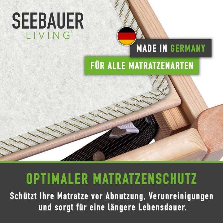 SEEBAUER Living Matratzenschoner Filzschoner für Lattenrost (80 x 190 cm) Matratzenunterlage Antirut