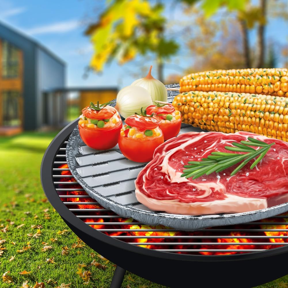 SWS 60 Grillpfannen rund Ø 34 cm Perfekt für Steaks, Gemüse und Meeresfrüchte