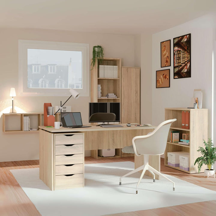 MUEBLES PITARCH eco schubladen, Spanplatte aus Partikeln und Melamin mit hoher Dichte, Kambrium Eich