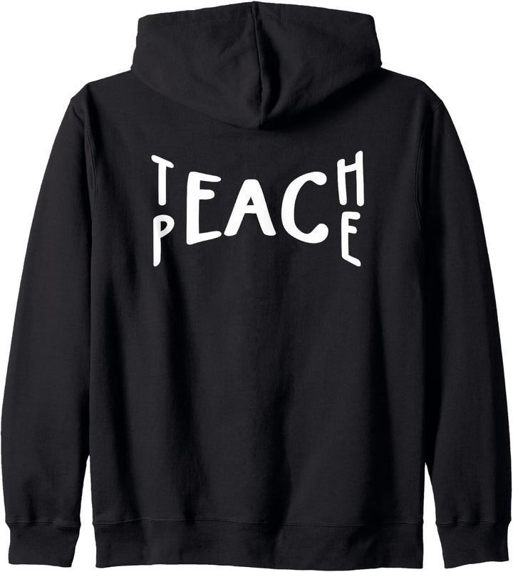 Backprint Teach Peace Kapuzenjacke