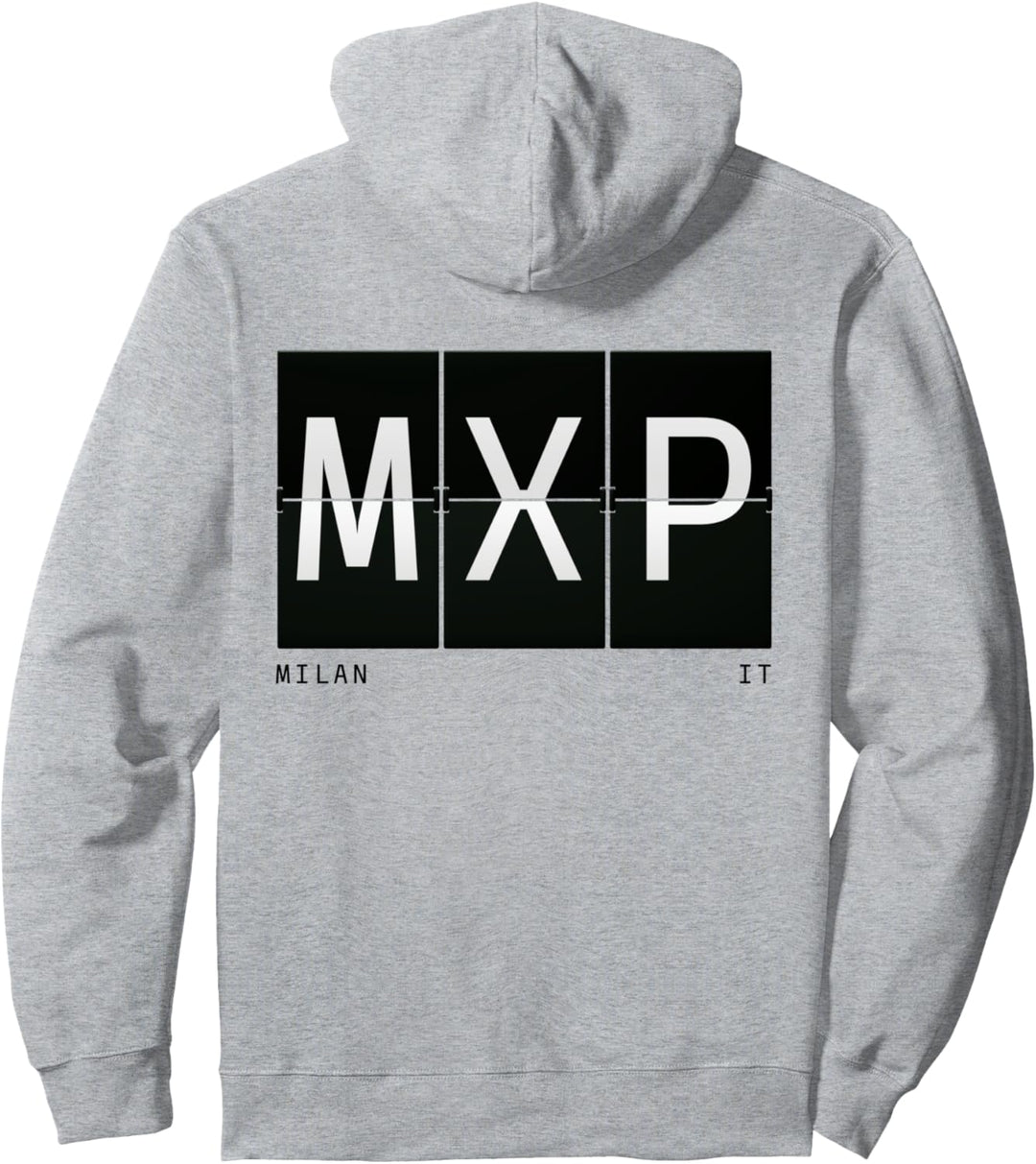 MXP Milan IT Italien Retro Flughafen Code Weltreisender Pullover Hoodie