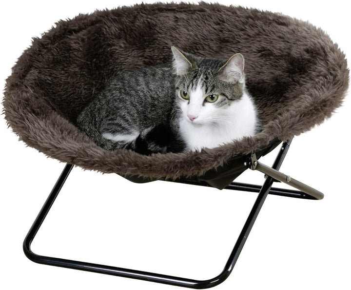Kerbl Liegemulde Sharon, Katzenliege, 50 cm Durchmesser, 1 Stück (1er Pack), braun braun L 53 x B 52