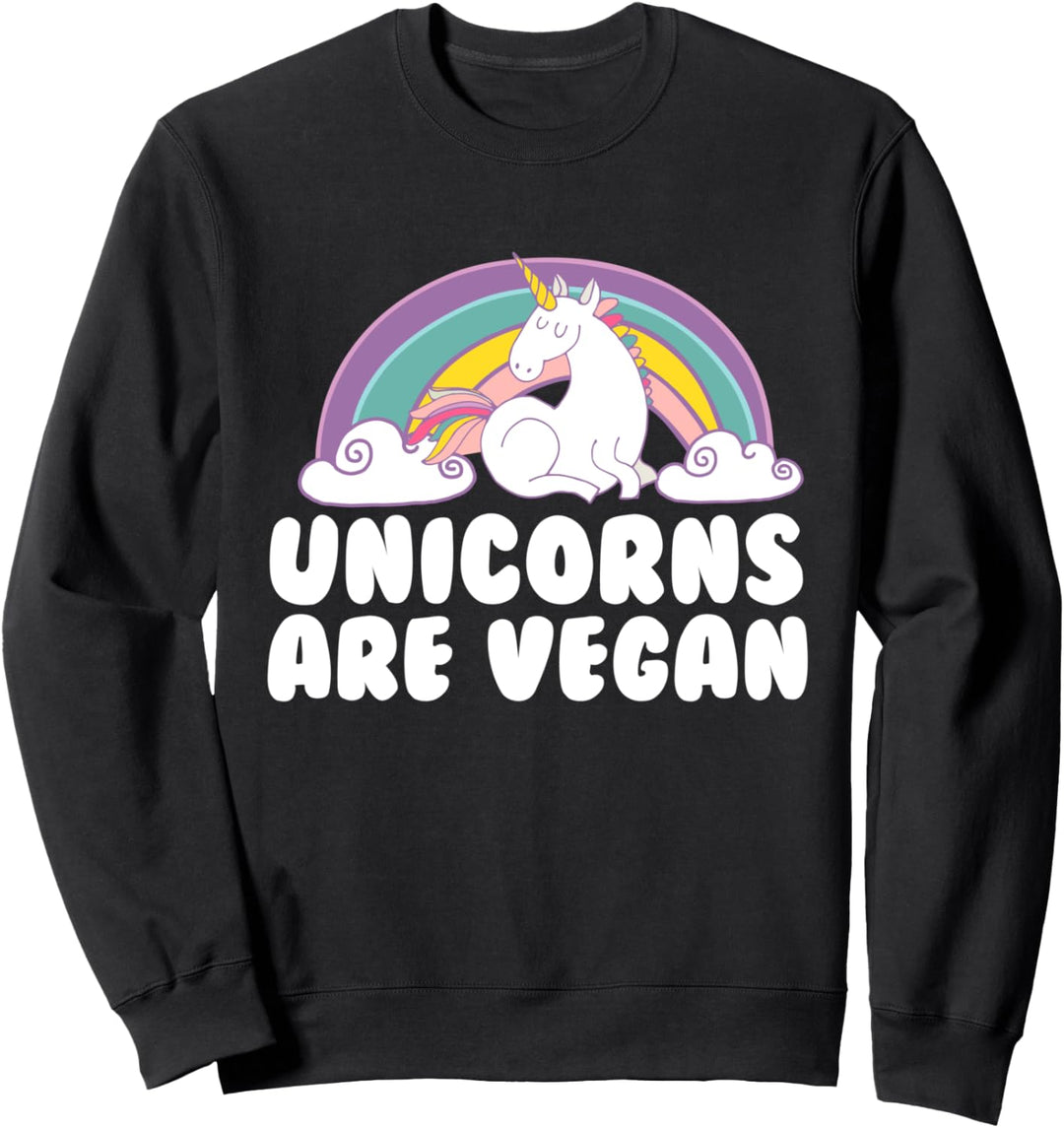Einhörner sind veganes Statement Sweatshirt