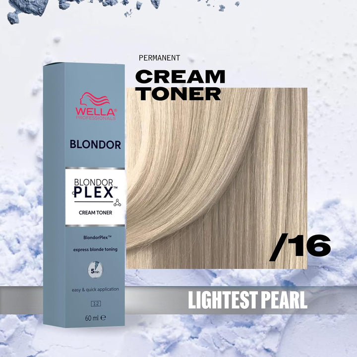 Wella Professionals BlondorPlex Cream Toner /16 Lightest Pearl – Creme-Tönung mit Bond-Builder-Techn