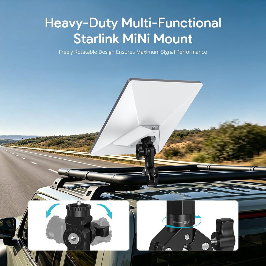 Starlink Mini Halterung Stativadapter für Starlink Mini &amp; Mini X | Aluminium Starlink Rohr Adapter,