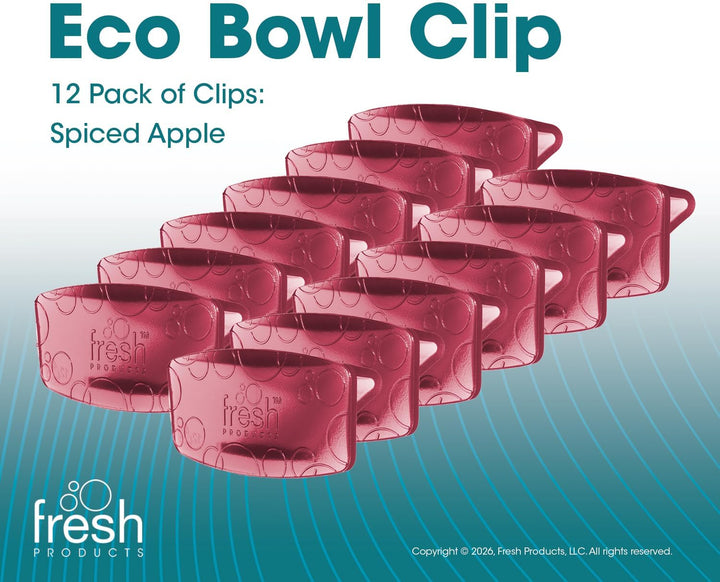 Fre-Pro by Fresh - Bowl Clip Lufterfrischer für Toiletten, Spiced Apple, Box mit 12 Stück, Spiced Ap