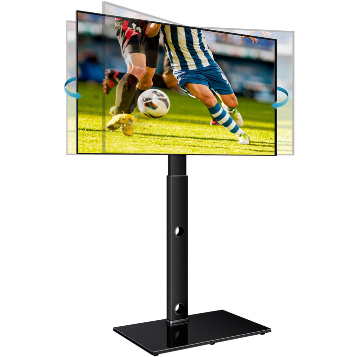 BONTEC TV Ständer Standfuss Fernsehstand für 30-70 Zoll Flach & Curved Fernseher bis zu 40 kg, Schwe