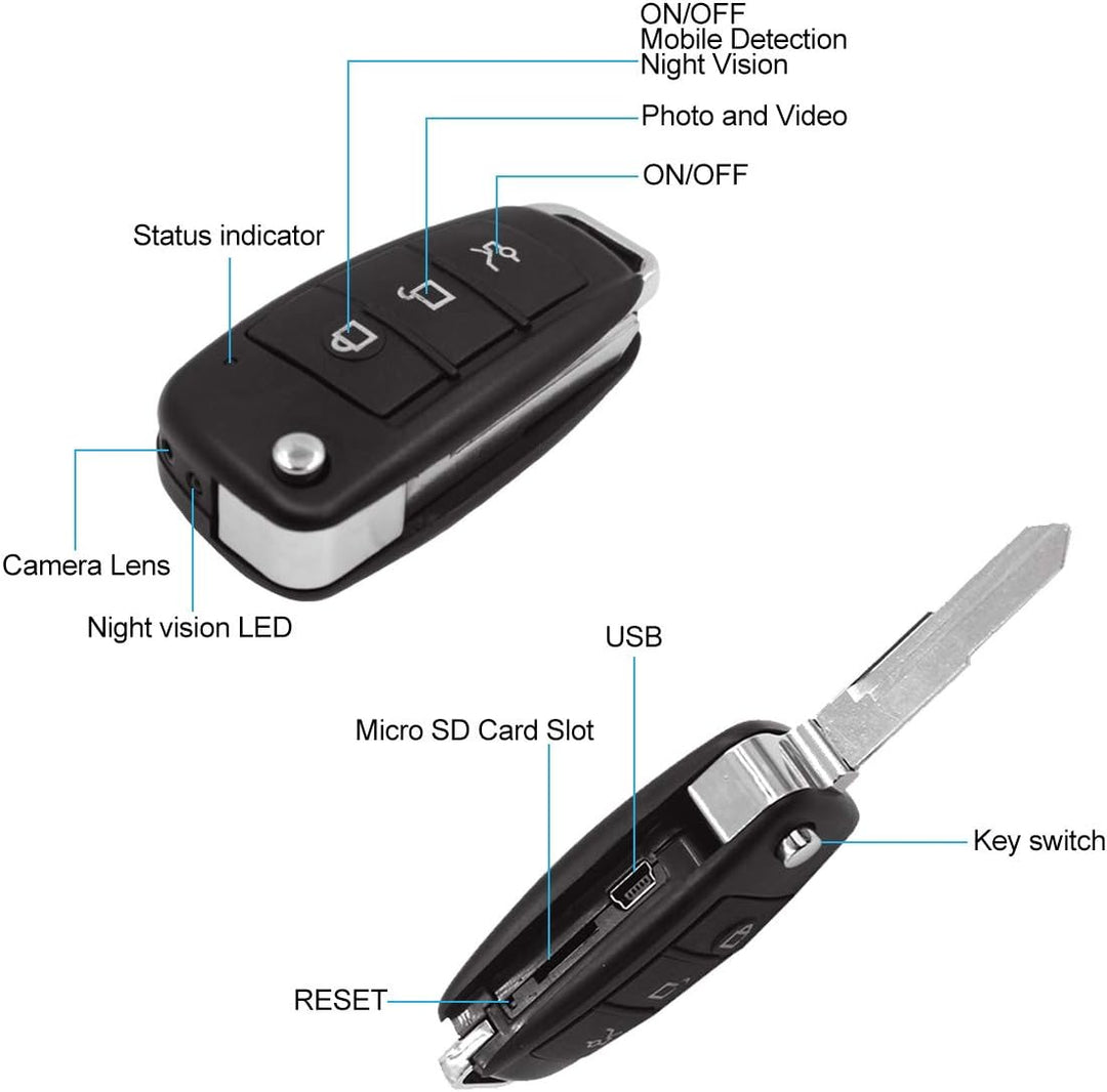 HD 1080P Mini Versteckte Kamera Überwachungskamera Tragbare Videorecorder mit Bewegungserkennung Nac