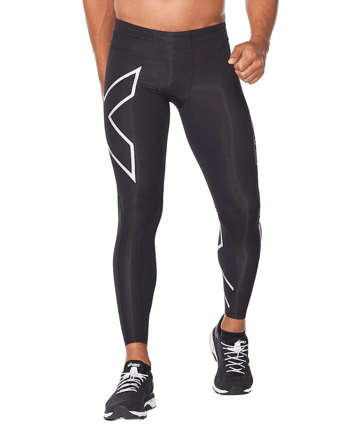 2XU Herren Core Kompressionsstrumpfhose S Schwarz/Silber, S Schwarz/Silber
