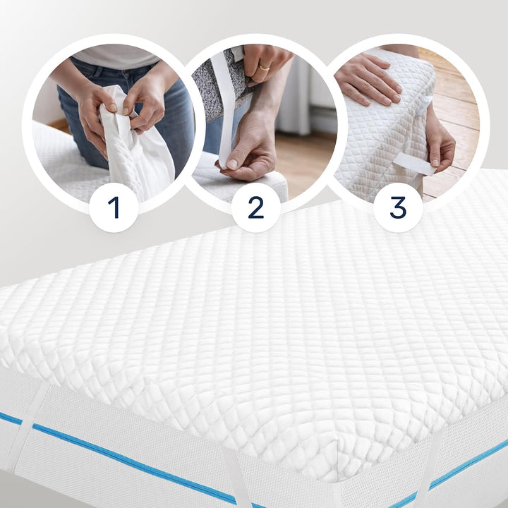 Dailydream viscoelastischer Matratzentopper Deluxe mit Memory Foam Effekt, 200x200x5cm 5cm hoch