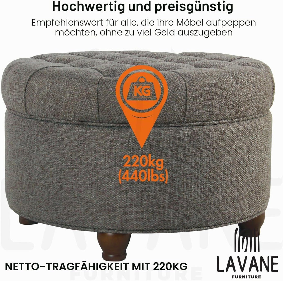 LA VANE 4 Stück Möbelfüsse aus Massivholz - 10cm Höhe, Unlackiert, Spindelform mit M8 Bolzen &amp; Monta