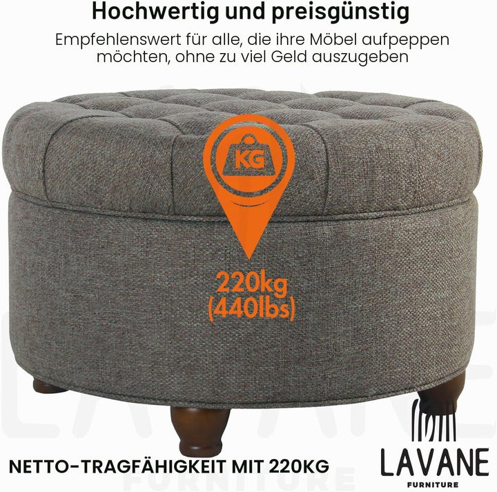 LA VANE 4 Stück Möbelfüsse aus Massivholz - 10cm Höhe, Unlackiert, Spindelform mit M8 Bolzen &amp; Monta