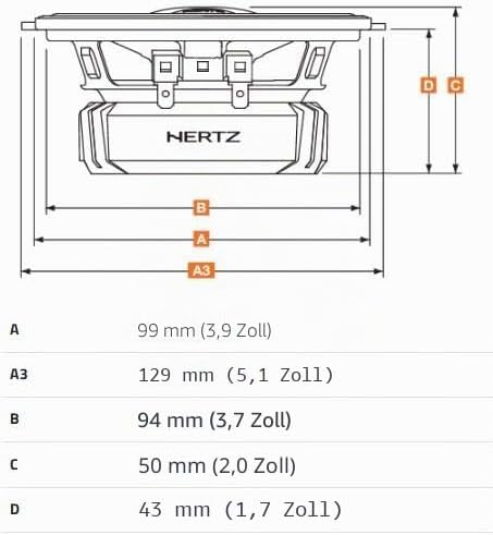 Hertz DCX100.3 2-Wege-Lautsprechersystem (10 cm,
