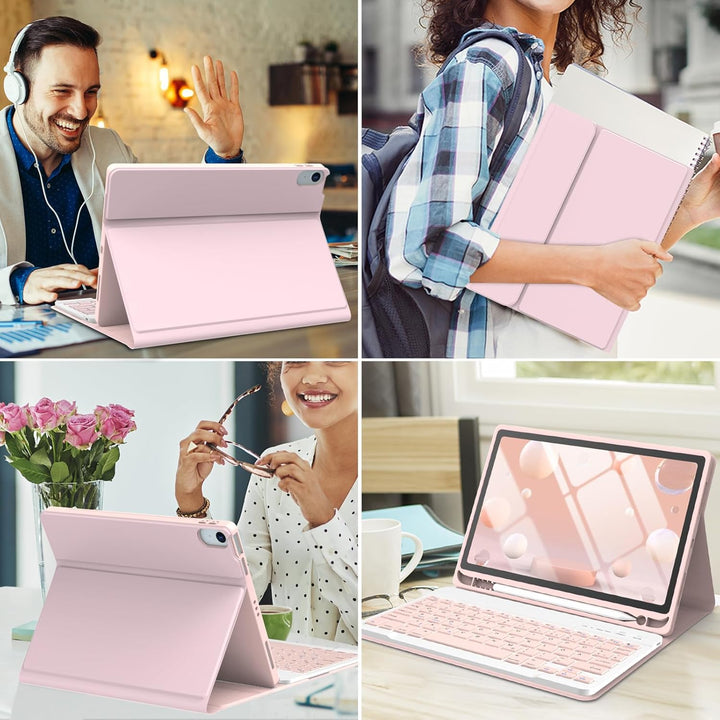 Tastatur Hülle für iPad Air 11"(M2) 2024/iPad Air 5 Gen 2022/iPad Air 4 Gen 2020 10.9'', Schutzhülle