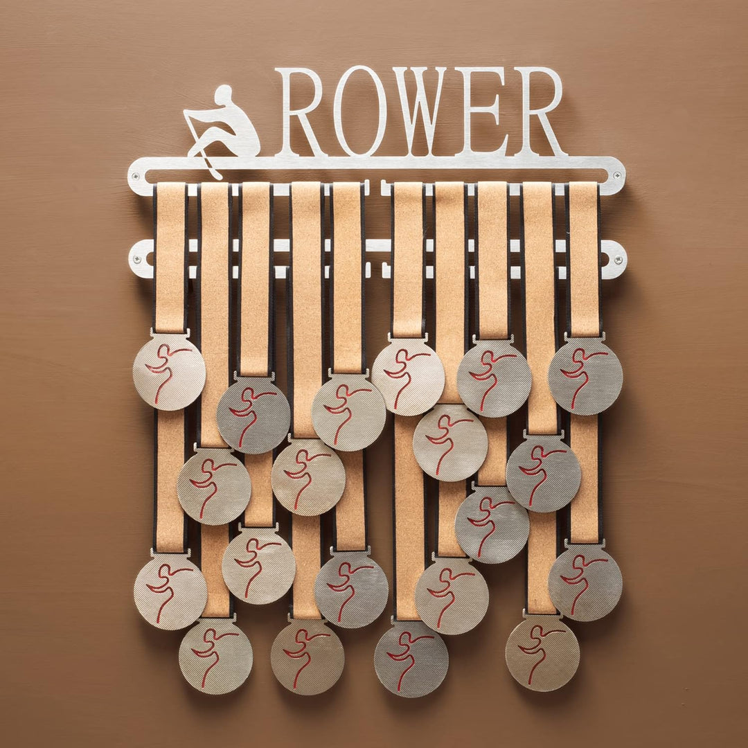 Qthrone Medaillen Aufhänger Rudern - medaillenaufhänger-Display Ruderer - Medal Display Holder Rowin