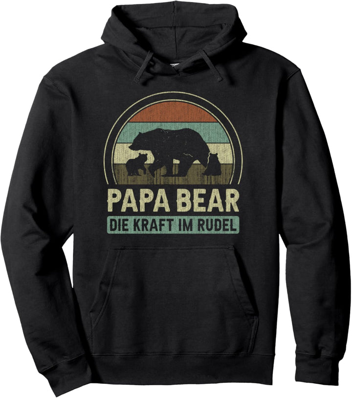 Papa Bear, 2 Bären-Welpen, Papa 2 Kinder, Vatertag, Bär Pullover Hoodie