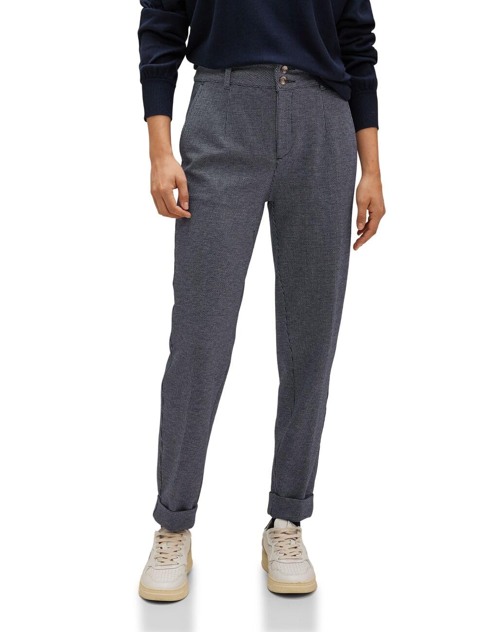 Street One Damen Chinohose Jacquard, 34W / 28L